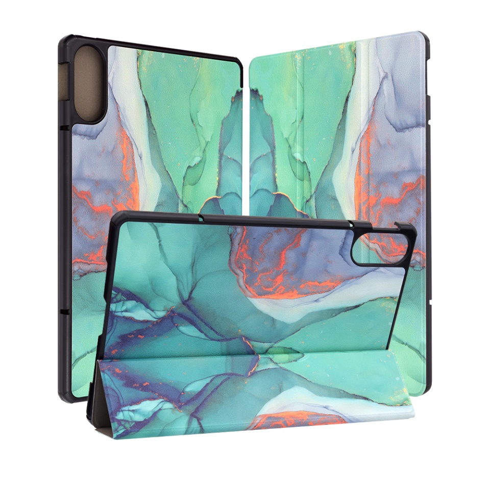 Husa tableta pentru Xiaomi Redmi Pad Pro / Poco Pad cu suport Multi-Unghi și functie Sleep/Wake, SKYDDAR FoldVision - Green time
