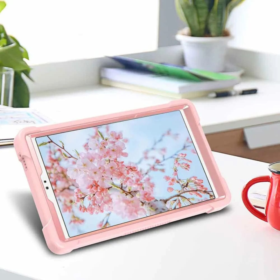 Husa tableta Samsung Galaxy Tab A7 Lite 8.7 inch T220/T225 2021, Ideala pentru Utilizare Zilnica, Antisoc si Anti-zgarieturi, SKDR TabArmor - Roz - 3 | YEO