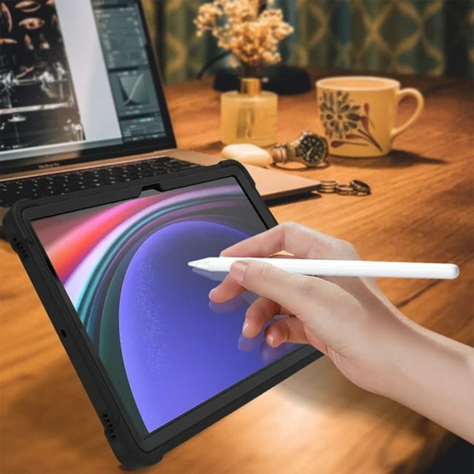 Husa tableta Samsung Galaxy Tab S9 Plus, Ideala pentru Utilizare Zilnica, Antisoc si Anti-zgarieturi, SKDR TabArmor - Negru - 3 | YEO