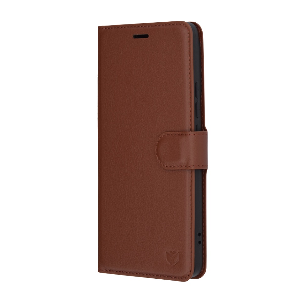 Husa Xiaomi Poco F6 tip Carte, cu Portofel Interior, Finisaje Premium, SKYDDAR Leather Wallet - Maro - 3 | YEO