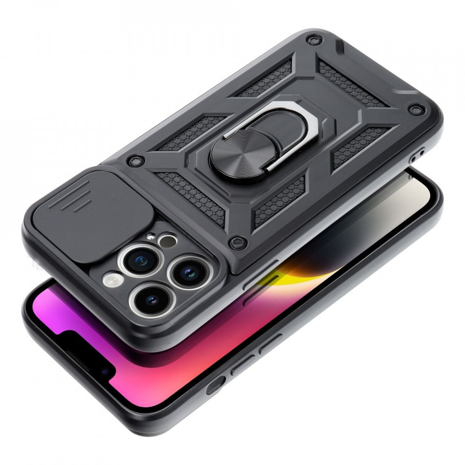 Husa Xiaomi Redmi 12C protectie camera cu inel, Skyddar Slide - Negru - 2 | YEO