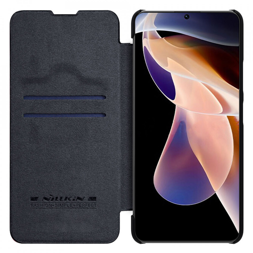 Husa Xiaomi Redmi Note 11 Pro+ 5G, Qin Leather Case, Nillkin - Negru - 1 | YEO