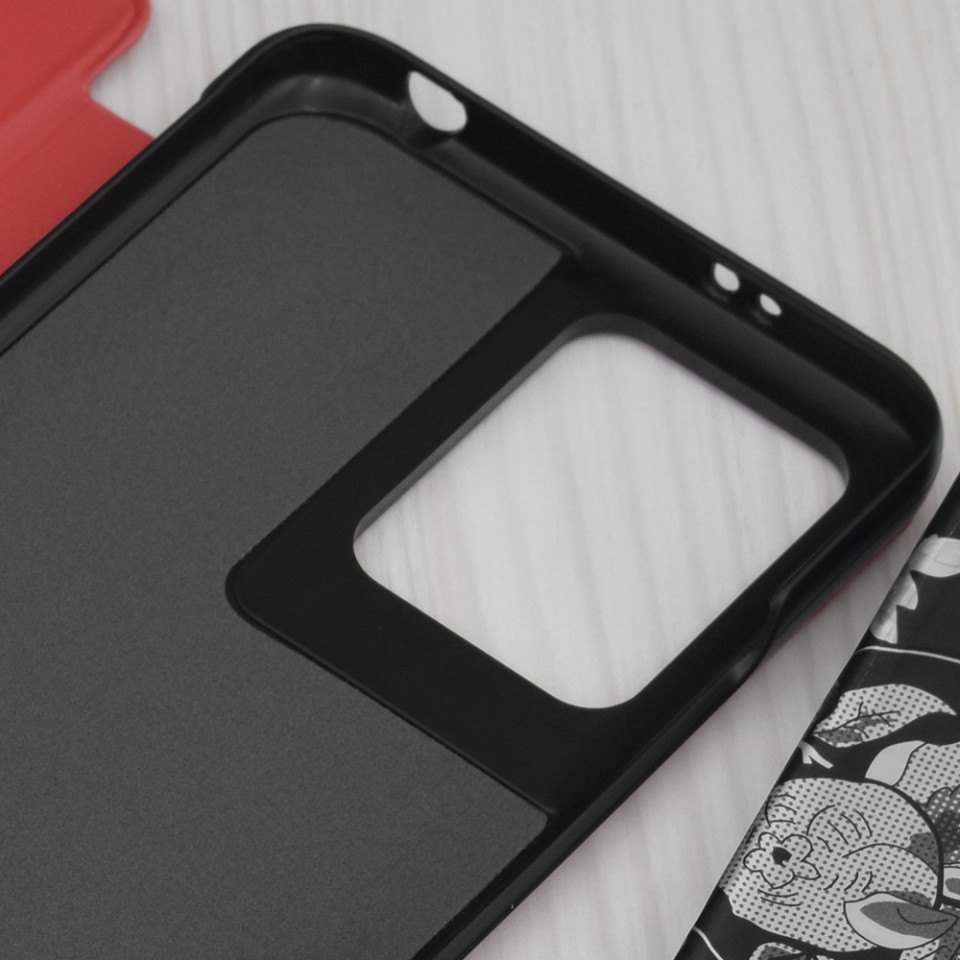 Husa Xiaomi Redmi Note 12 5G / Poco X5 tip carte, Techsuit eFold - Rosu - 2 | YEO