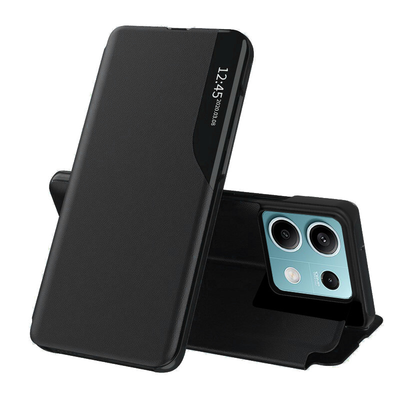 Husa Xiaomi Redmi Note 13 5G tip carte, Techsuit eFold - Negru
