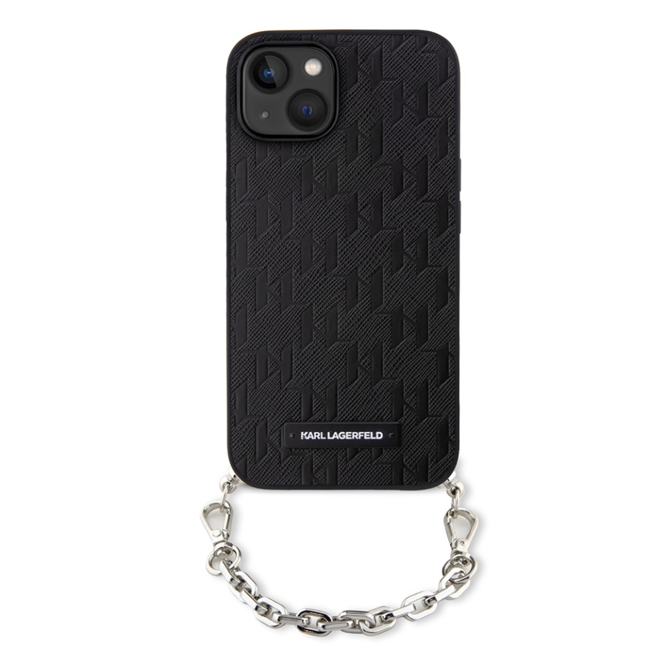Huse pentru iPhone 14, Karl Lagerfeld, Saffiano, Negru - 2 | YEO