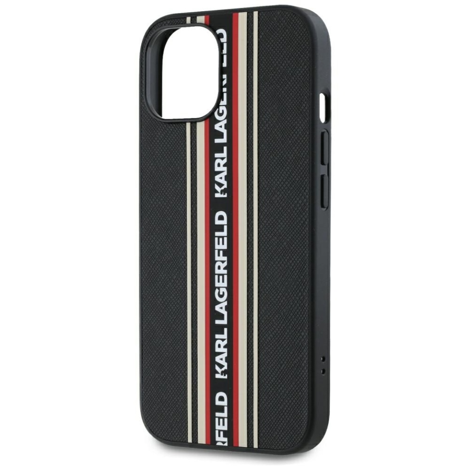 Huse pentru iPhone 15, Karl Lagerfeld, Saffiano Athleisure, Rosu - 3 | YEO