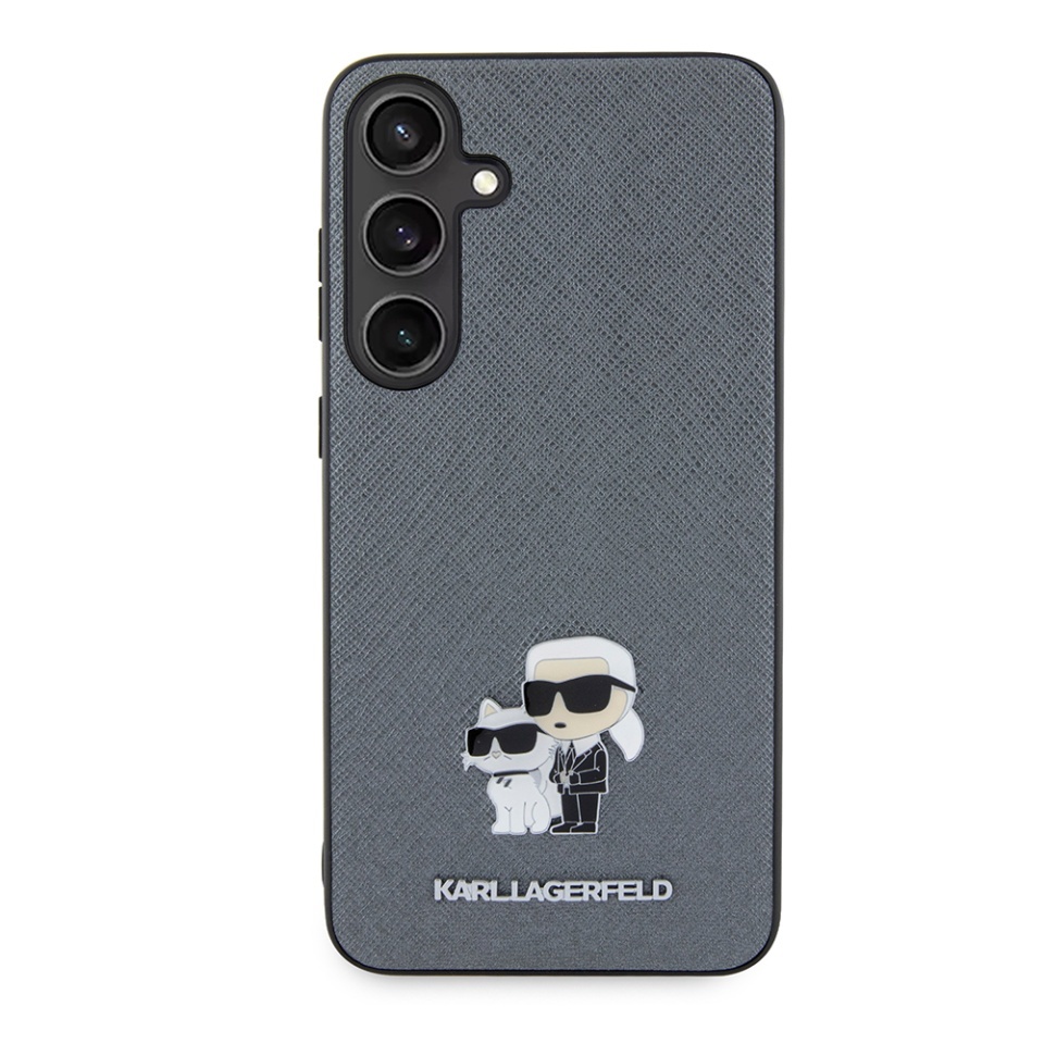 Huse pentru Samsung Galaxy S24 Plus, Karl Lagerfeld, Saffiano, Gri - 1 | YEO