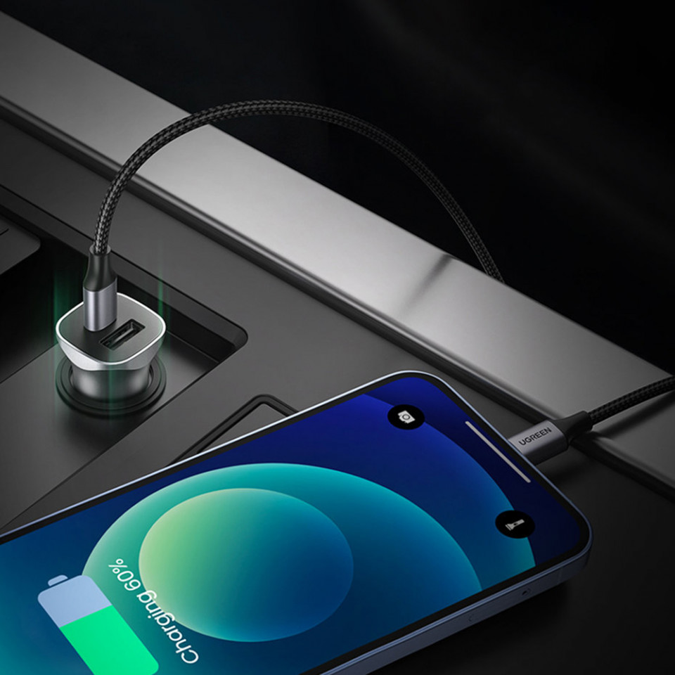 Incarcator auto (30780) 2xUSB-A, 24W, 4.8A - Space Gray - 1 | YEO