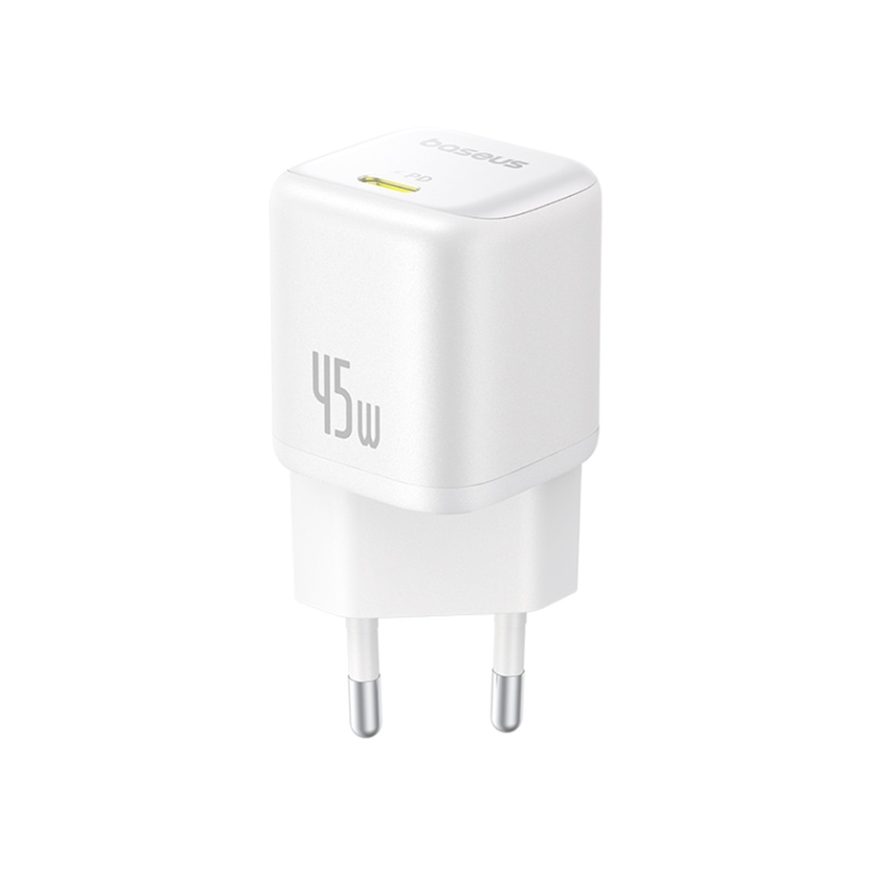 Incarcator Priza, Baseus, GaN, Fast Charging, 45W, USB-C, PicoGo, Alb - 1 | YEO