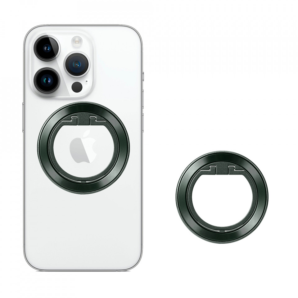 Inel rotativ MagSafe 360° pentru iPhone 12/13/14/15 Pro & Pro Max si huse cu MagSafe - Verde
