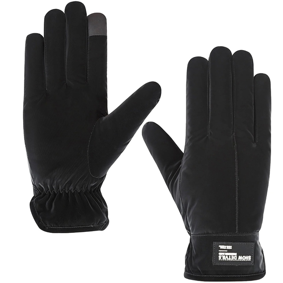 Manusi iarna Touch Screen, impermeabile, anti-alunecare, marimea Universala, captusite, pentru ski, aer liber, SKDR OG103 - Negru