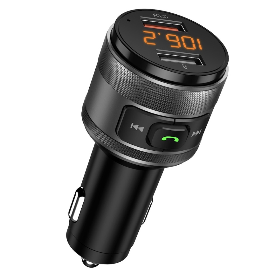 Modulator FM Auto 5V 3A QC3.0, Bluetooth, MP3 Player, Dual USB, Afisaj Voltaj, Control Apeluri, VoltTune MFM1, Negru - 2 | YEO