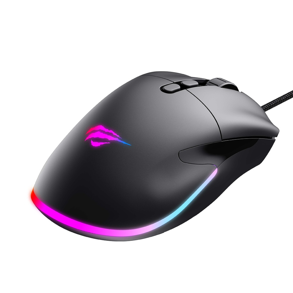 Mouse gaming, 800/1600/2400/3200/6400/12000 DPI, 1.6m, 5V, Havit MS954, Negru - 2 | YEO