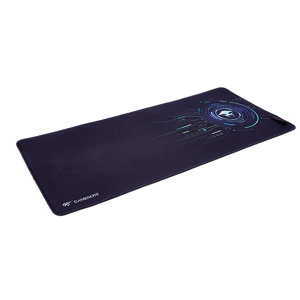 Mouse pad, textil, margini cusute, Textil, anti-alunecare, Havit MP849, Negru/Albastru - 2 | YEO
