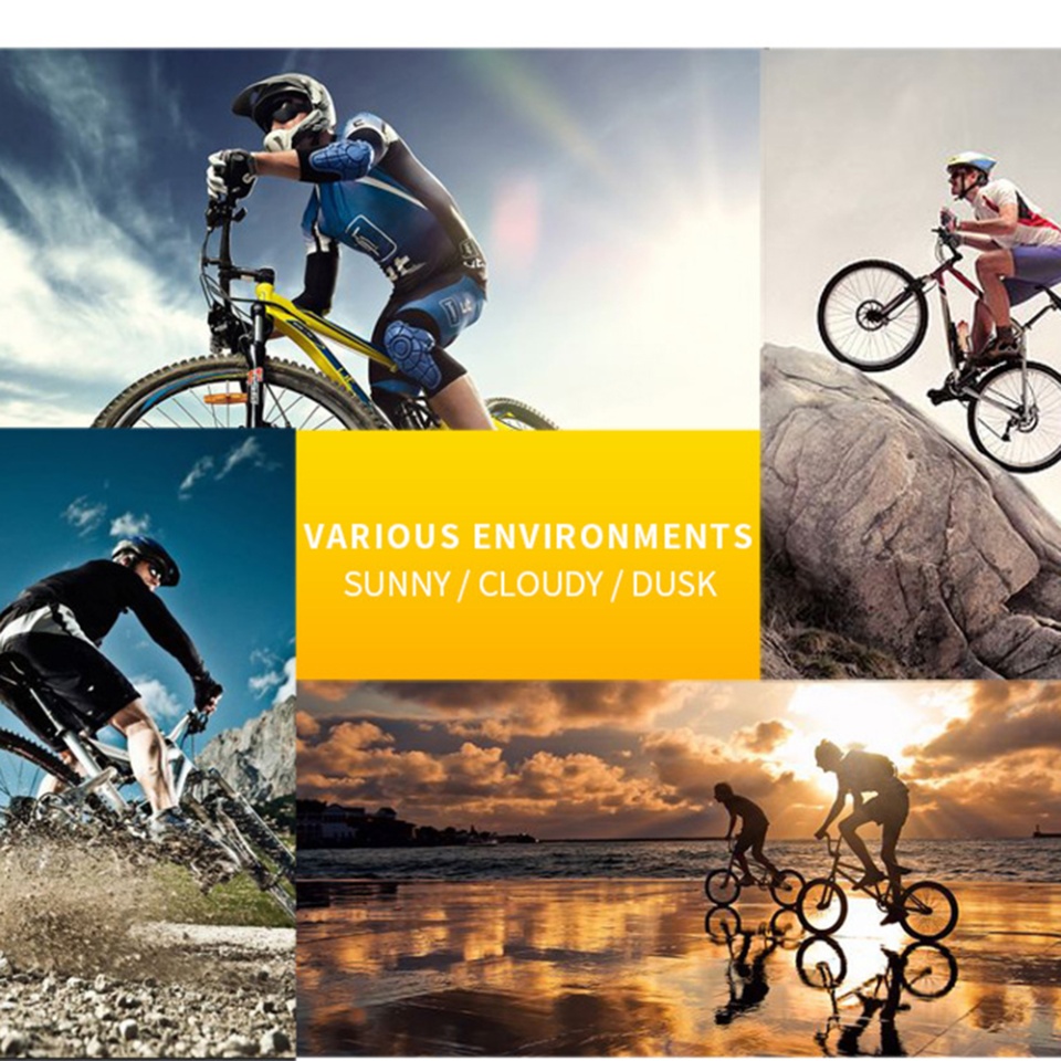 Ochelari de Ciclism și Activități Sportive Outdoor, cu Protecție UV, Ramă PC, Unisex 9337 - Gun Verde - 5