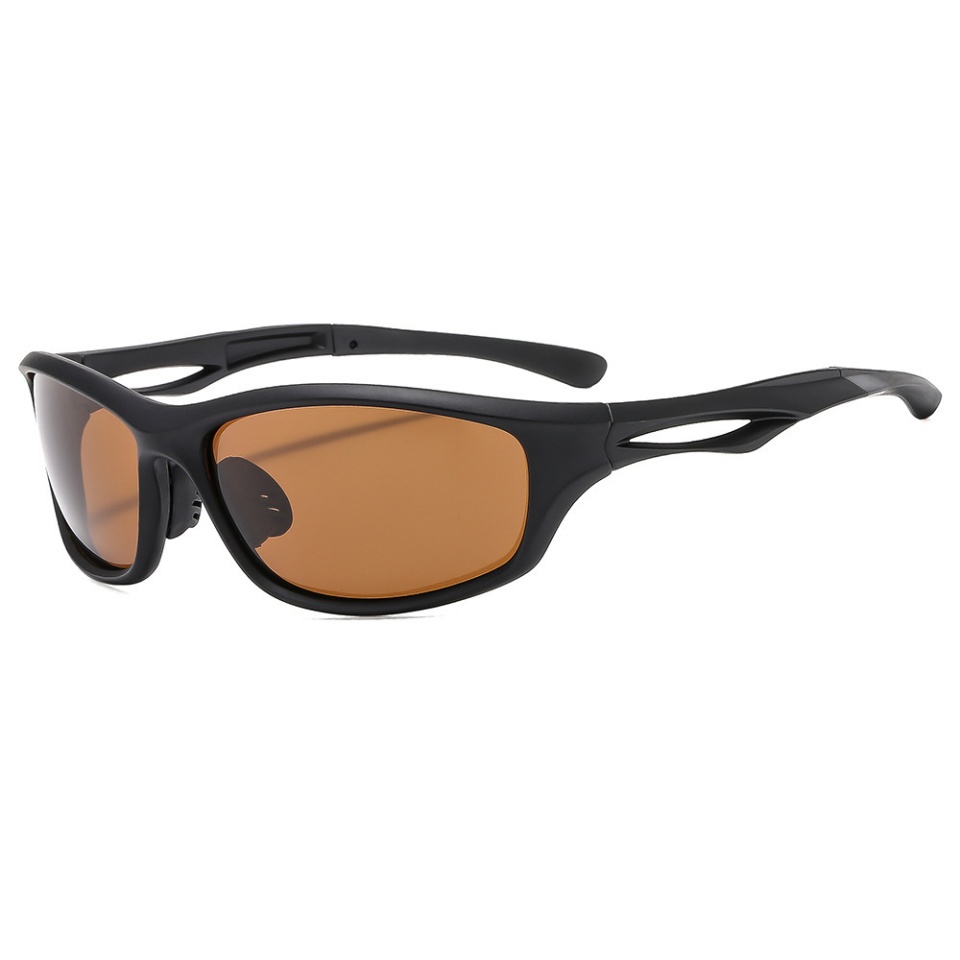 Ochelari de Ciclism și Activități Sportive Outdoor, Polarizați, Ramă PC, Unisex - Negru Ceai