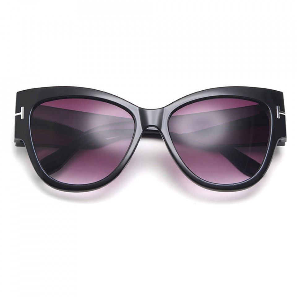 Ochelari de soare dama, Cat Eye, Skyddar Vistta 9778- Negru Gradient Gri - 1 | YEO