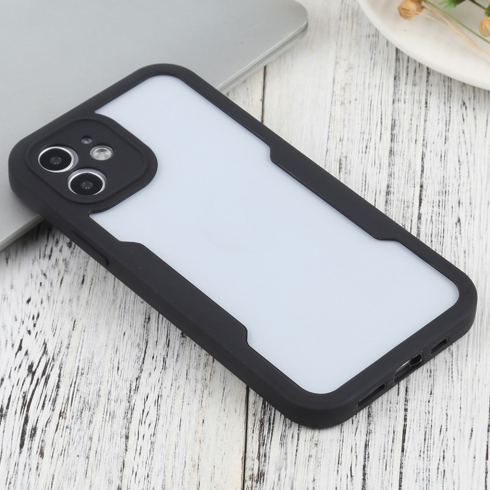 [Pachet 360°] Husa + Folie pentru iPhone 12, SKDR ColorShield 360° - Negru - 1 | YEO