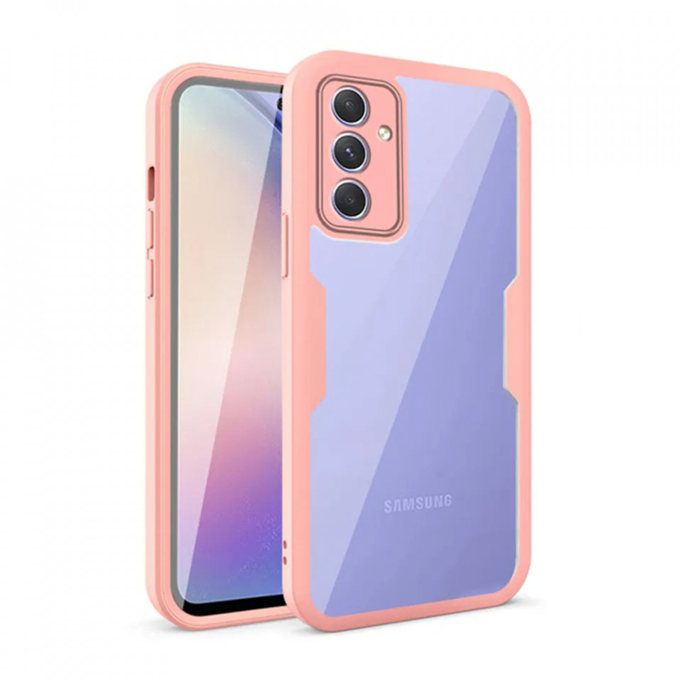 [Pachet 360°] Husa + Folie pentru Samsung Galaxy A54, SKDR ColorShield 360° - Roz