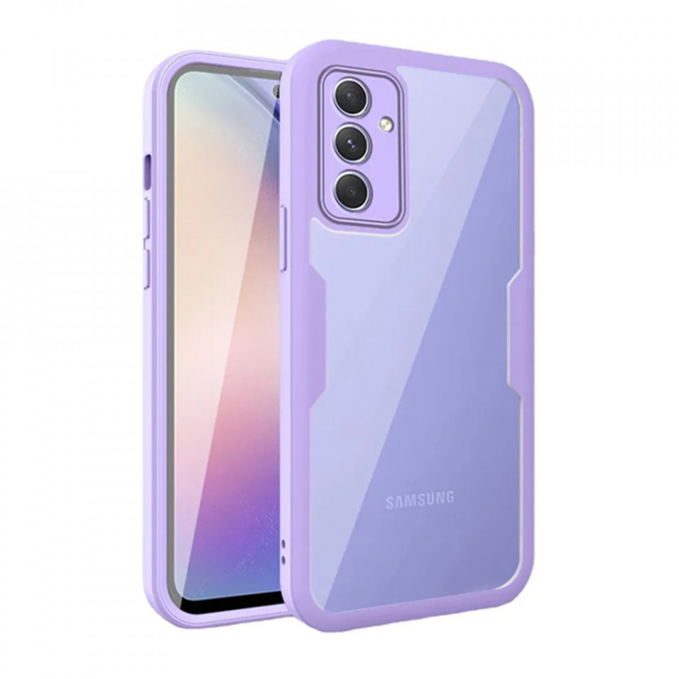 [Pachet 360°] Husa + Folie pentru Samsung Galaxy A54, SKDR ColorShield 360° - Mov
