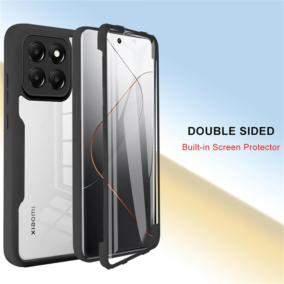 [Pachet 360°] Husa + Folie pentru Xiaomi 14, SKDR ColorShield 360° - Negru - 1 | YEO