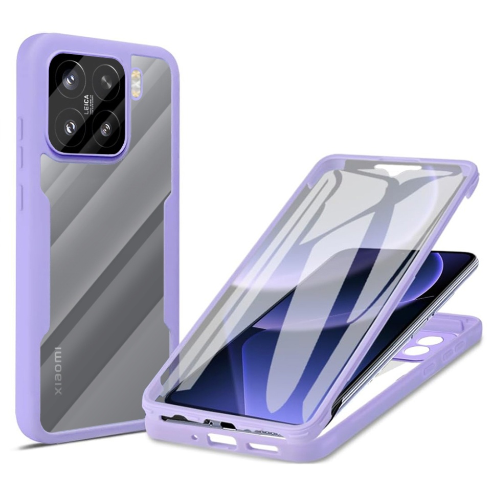 [Pachet 360°] Husa + Folie pentru Xiaomi 15, SKDR ColorShield 360° - Mov