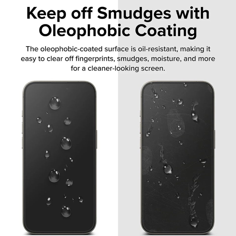 [Pachet x2] Folie sticla iPhone 16 Pro, Claritate si Protectie Maxima, Strat Oleofobic Anti-Amprenta, Ringke Easy Slide - Transparenta - 2 | YEO