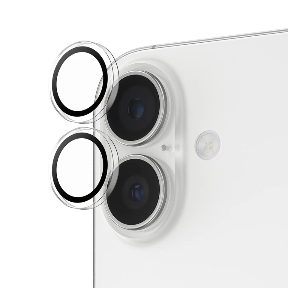 Protectie Camera pentru iPhone 16 / 16 Plus / 17, Hoops PanzerGlass®, cu Separare Optica, Sticla Securizata, Anti-Zgarieturi si Anti-Reflexie, Transparenta - 1 | YEO