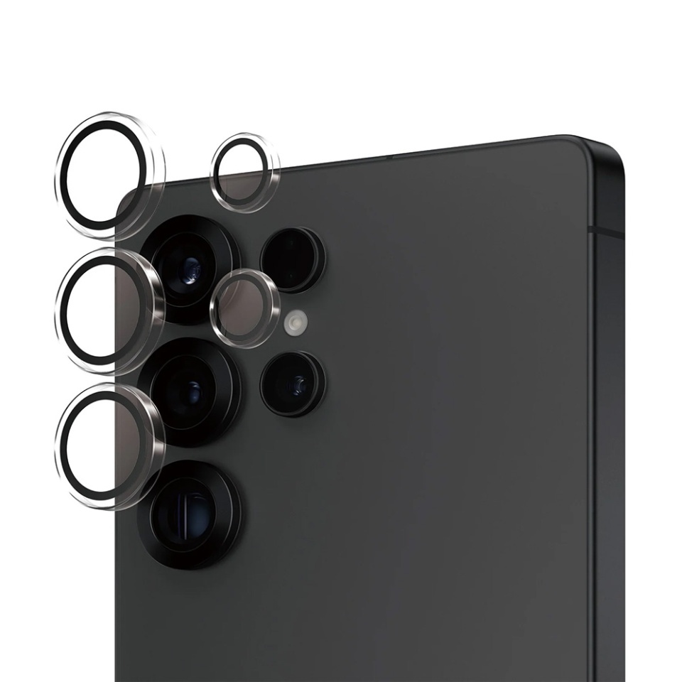 Protectie Camera pentru Samsung Galaxy S25 Ultra, Hoops PanzerGlass®, cu Separare Optica, Sticla Securizata, Anti-Zgarieturi si Anti-Reflexie, Transparenta - 1 | YEO