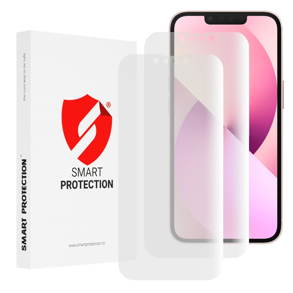 [SET 2x] Folie de protectie iPhone 13 mini, Premium Classic, Smart Protection, Transparent