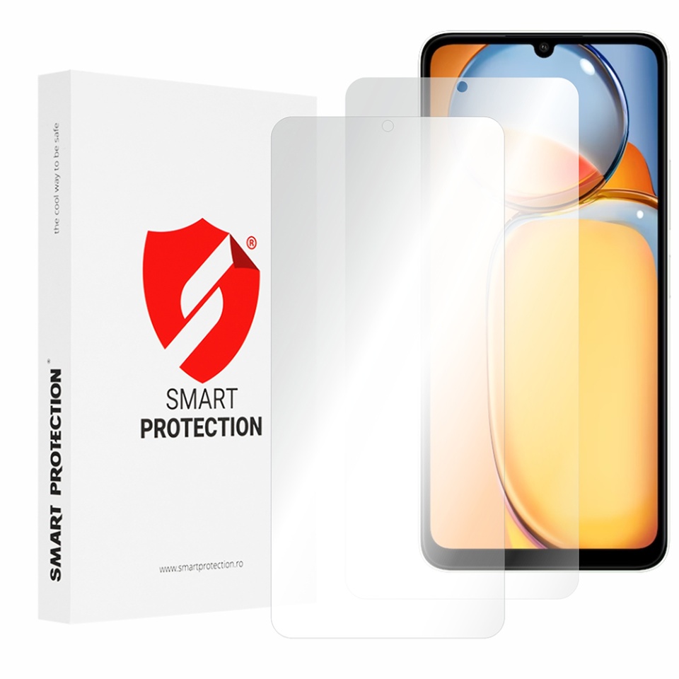 [SET 2x] Folie de protectie Xiaomi Redmi 13C 4G / Redmi 13C 5G / Realme C65, Premium Classic, Smart Protection, Transparent