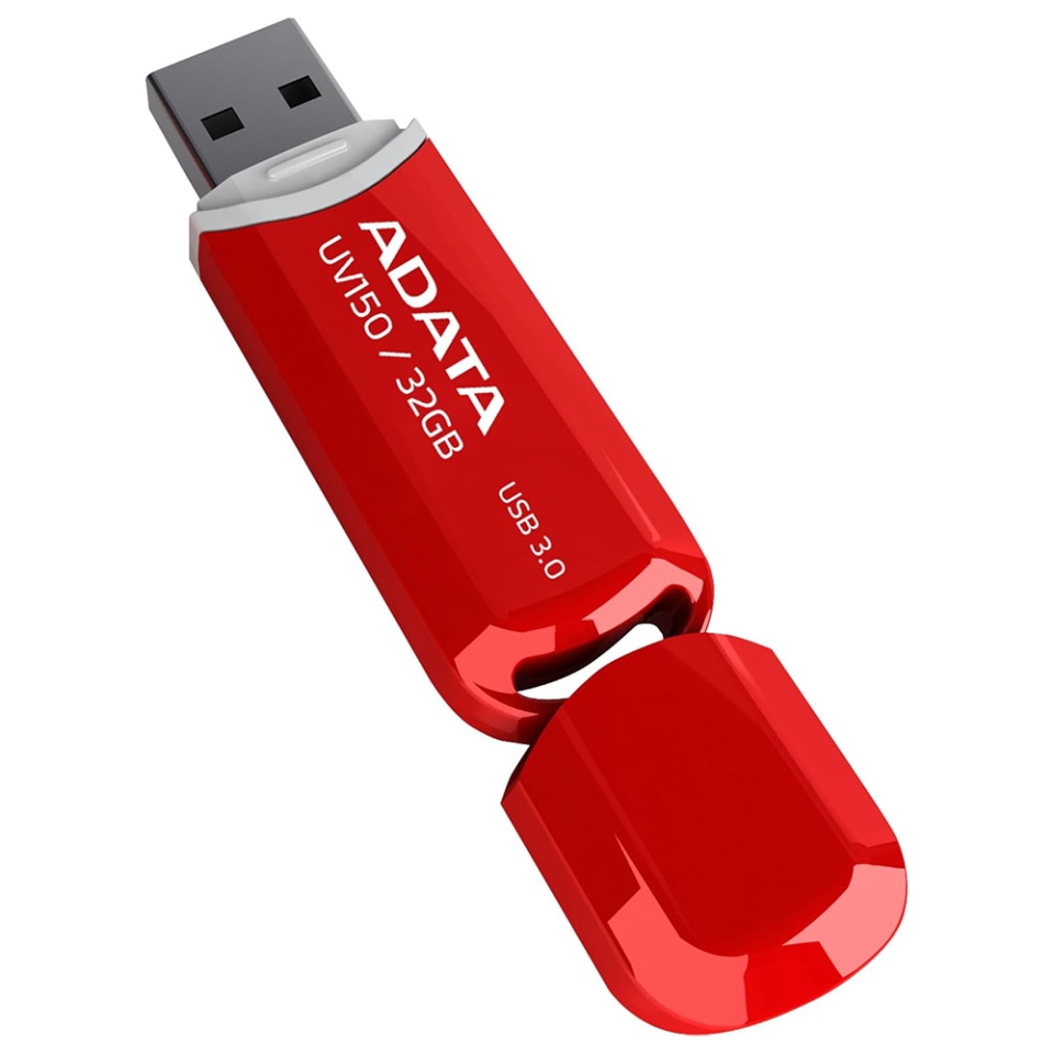 Stick USB ADATA AUV150-RRD, 32GB, USB 2.0, Carcasa Metalica, Rosu