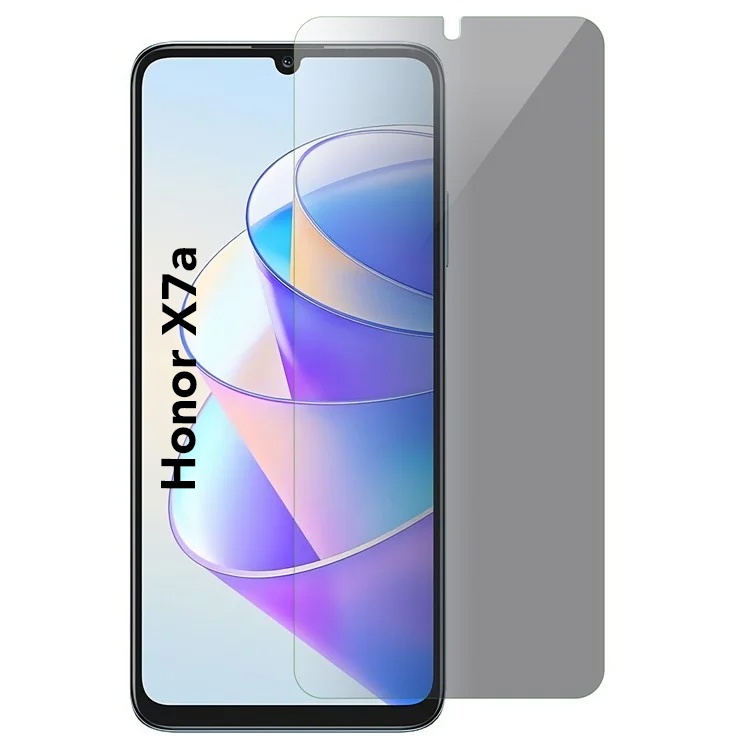 Sticla pentru Honor X7a, Anti-spy Ultra HD, Protectie 9H, Montare Simplă, SKYDDAR 111D Privacy - Black Frame