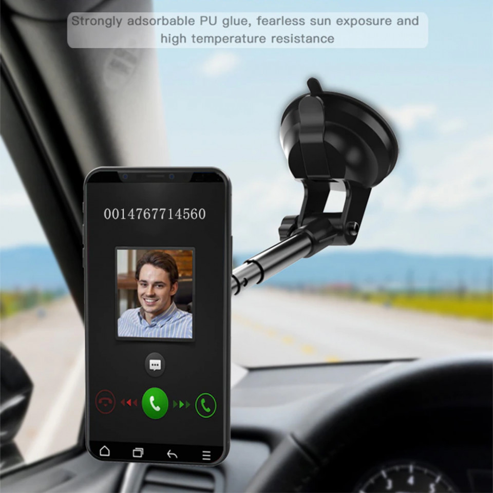 Suport Auto cu Brat Extensibil si Rotire 360°, pentru Bord / Parbriz, Yesido C41 - Negru - 3 | YEO