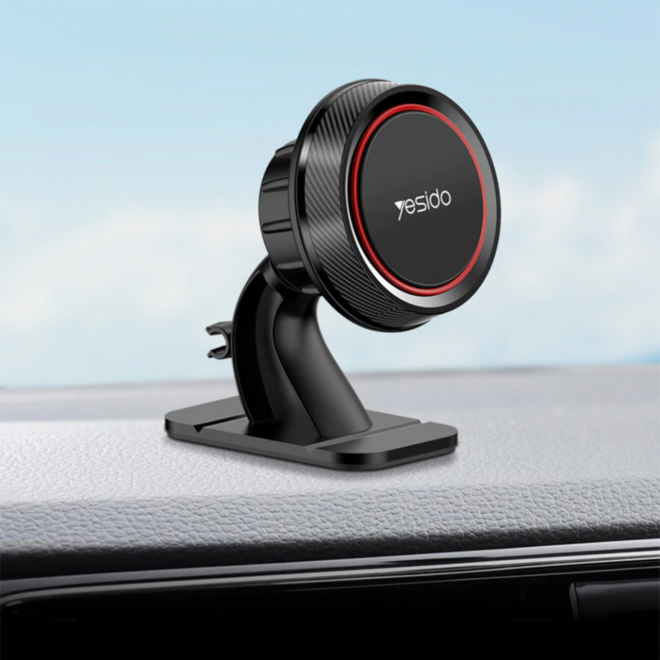 Suport Auto cu Prindere Automata pentru Bord, Yesido C60 - Negru - 2 | YEO