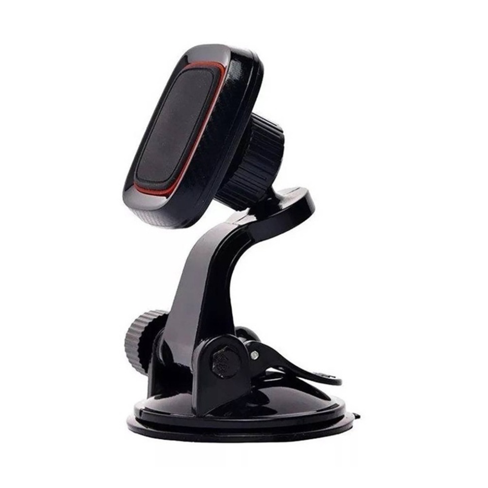 Suport Auto Magnetic, Rotatie 360°, Compatibilitate Universala, SKDR MagGrip (S6), Negru Rosu, set cu sticker - 2 | YEO