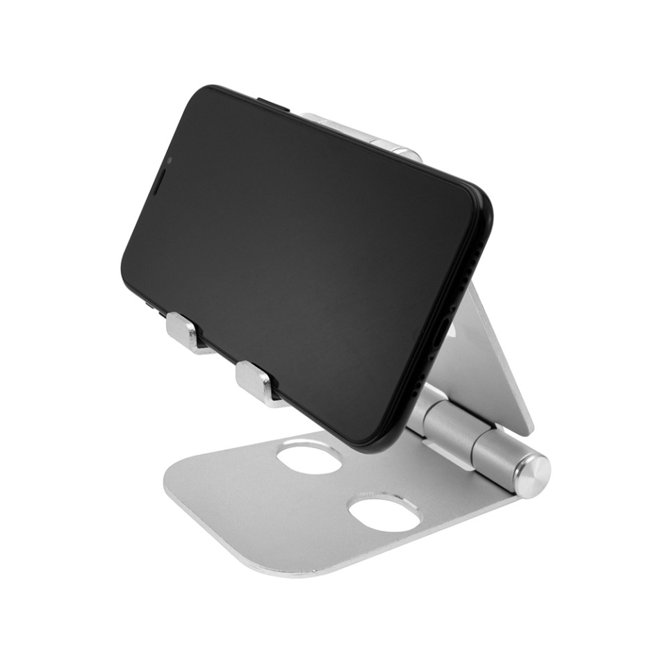 Suport Birou Pliabil, FIXED, Frame Universal pentru Telefon/Tableta Aluminiu Design Minimalist, Argintiu - 3 | YEO