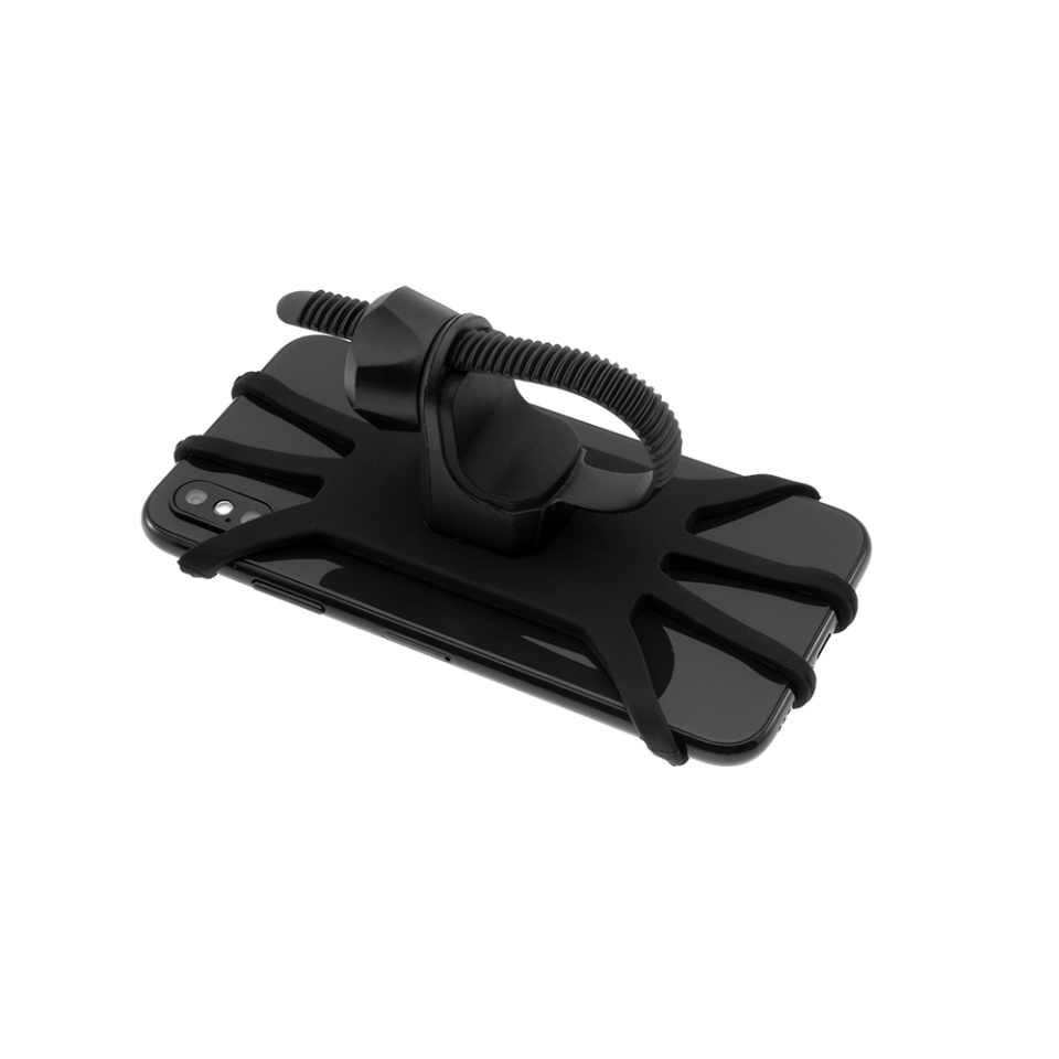 Suport de Telefon pentru Bicicleta si Motocicleta, Silicon Flexibil, Rotatie 360°, Fixed FIXBI-BK - Negru - 1 | YEO