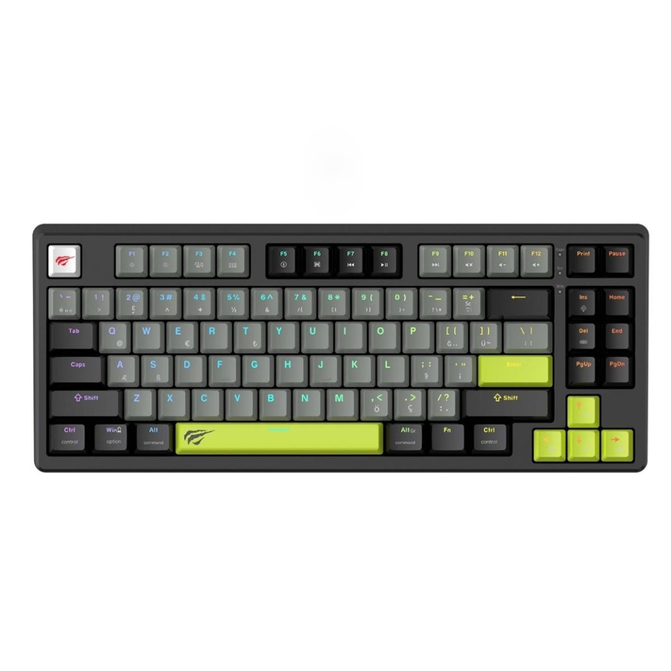 Tastatura gaming, USB, RGB Light, 1.8m, 5V, 8kHz, Havit KB904L, Verde - 2 | YEO