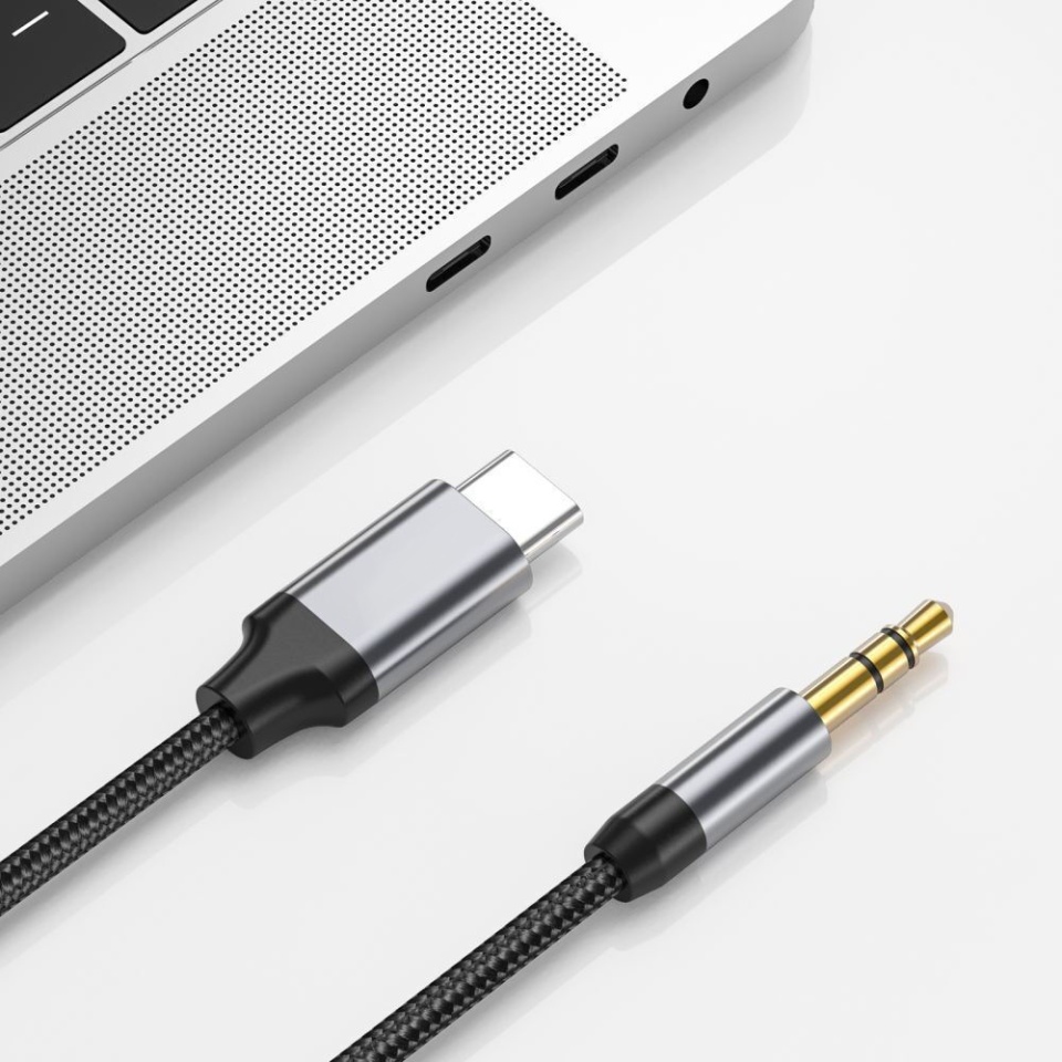 Adaptor Audio USB-C, SoundShell AC9, Hi-Fi, 16bit/48kHz, Gri - 1 | YEO