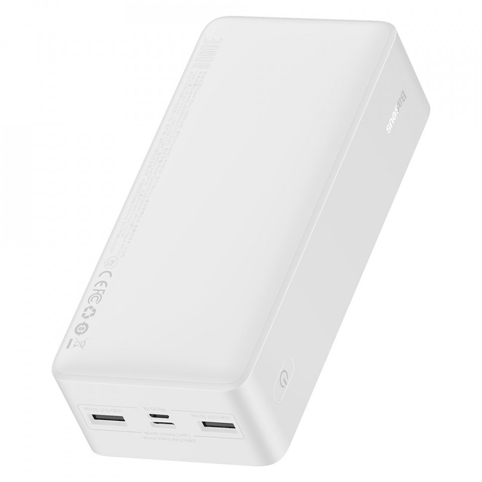 Baterie externa 30000mAh, 2x USB, QC 3.0, 15W, Display Digital, Baseus - Alb - 3 | YEO
