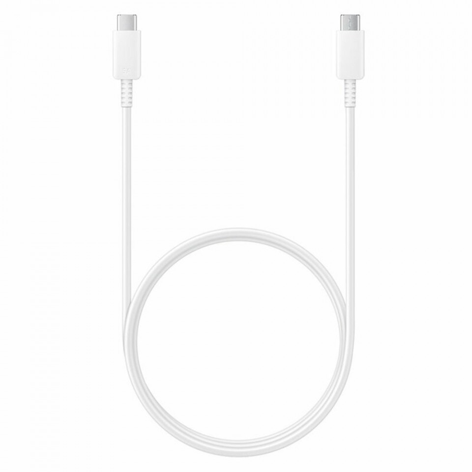 Cablu de Date Fast Charging, 2x Type-C, 5A, 1m - Samsung (EP-DN975BWEGWW) - White (Bulk Packing)