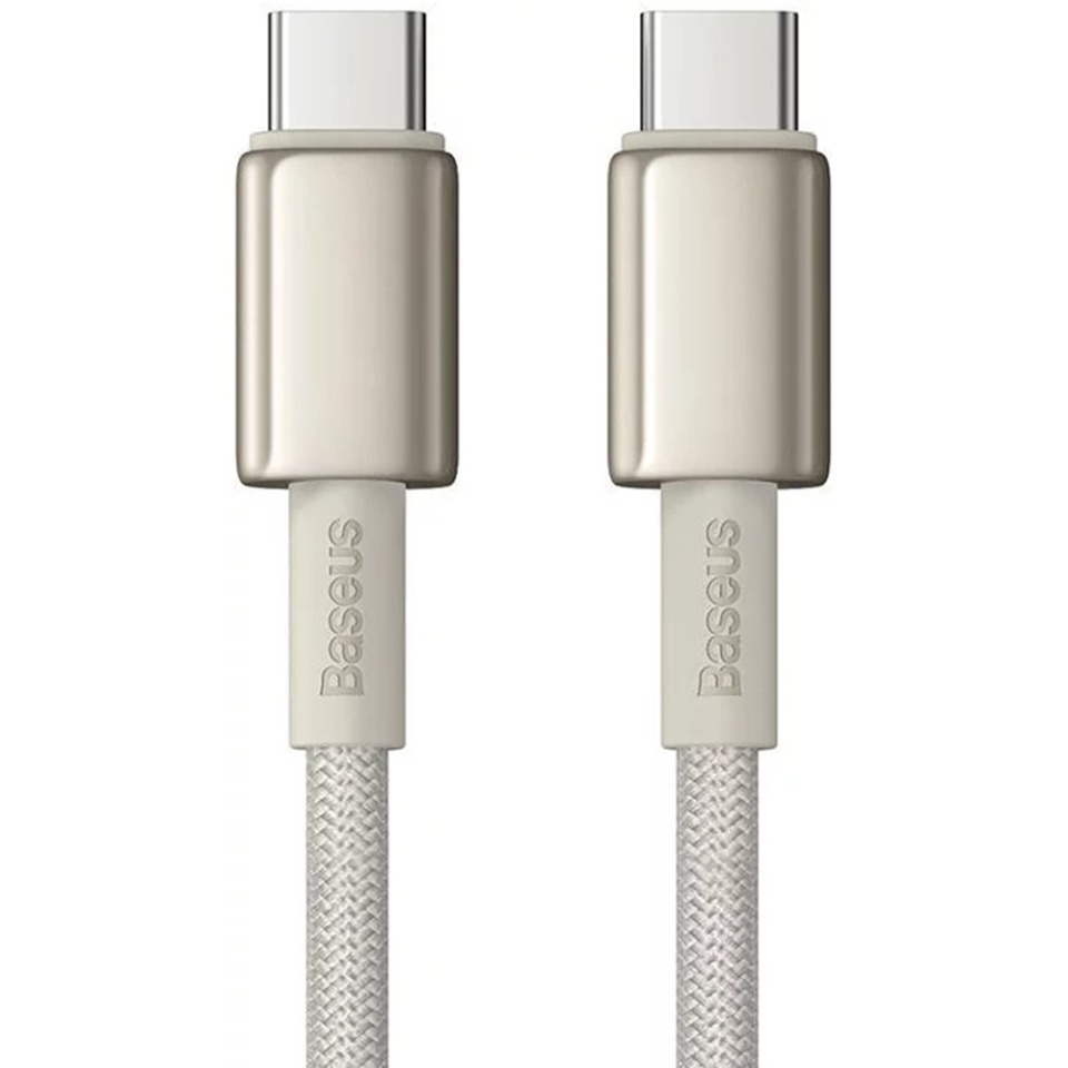 Cablue de Date Type-C la Type-C 100W, Super Fast Charging, 2m, 480Mbps, Baseus Tungsten Gold, Auriu - 3 | YEO