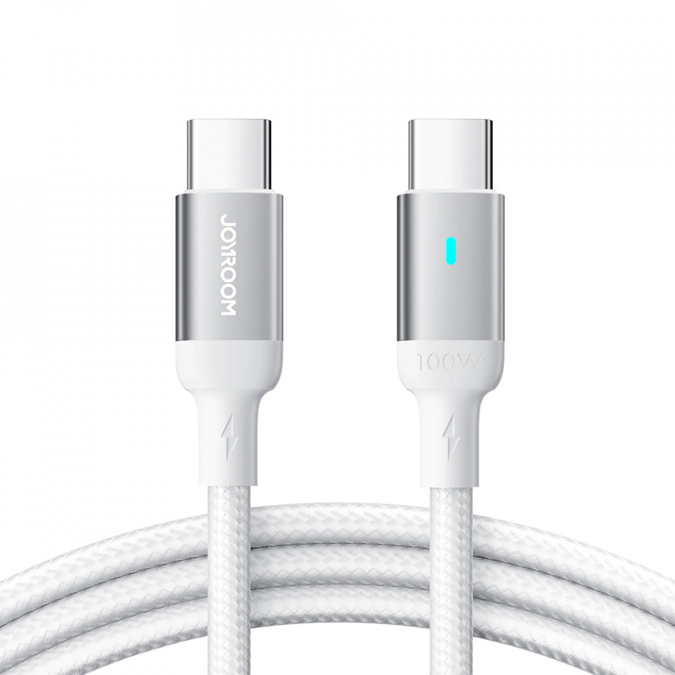 Cablue de date Type-C la Type-C, Fast Charge 100w, 480Mbs, 1.2m, JoyRoom - Alb