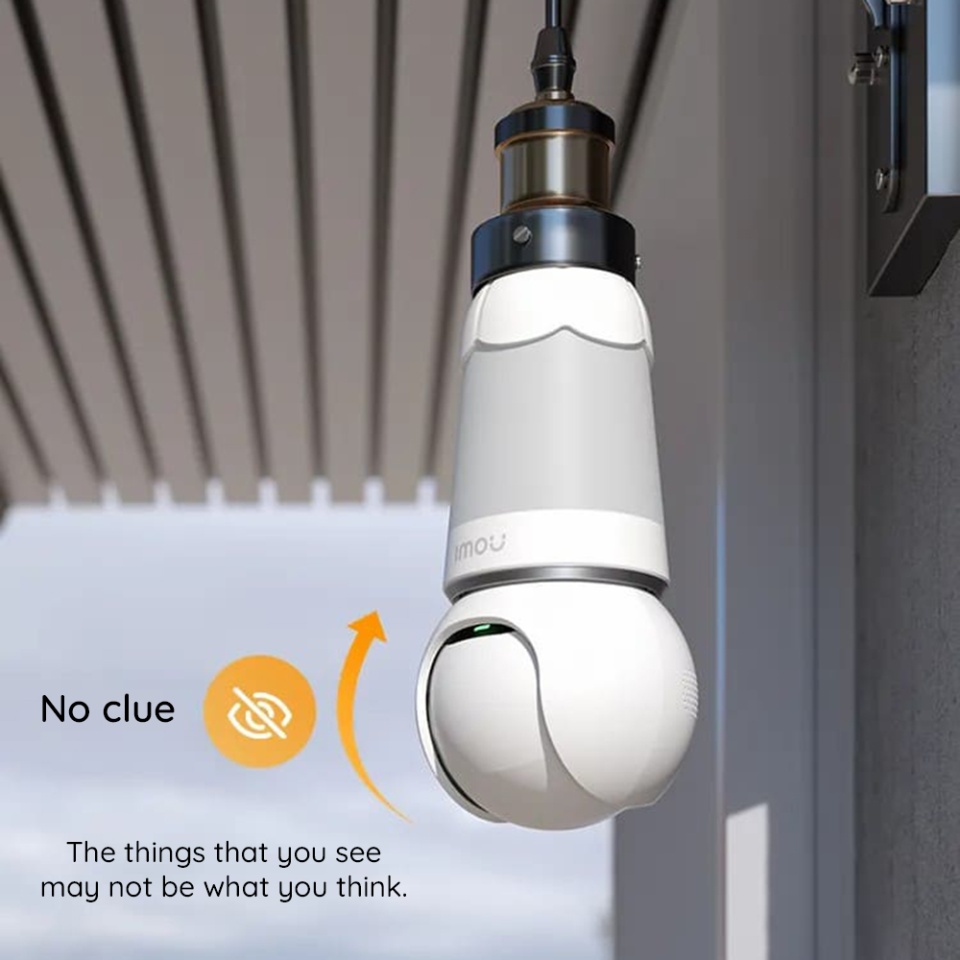 Camera Wi-Fi de interior Bulb Cam, 5MP, bec E27, microfon incorporat, cu detectare a miscarii, Imou (IPC-S6DP), Alb - 1 | YEO