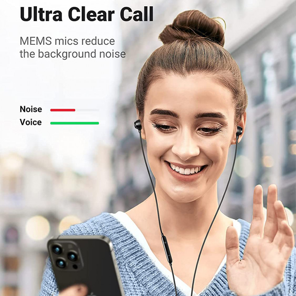 Casti Audio cu Fir - Ugreen Stereo Earphones (30631) - Black - 2 | YEO