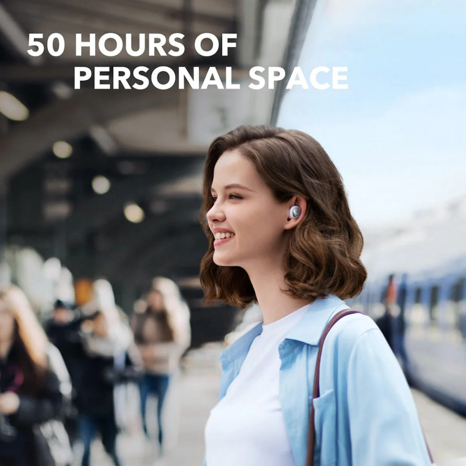 Casti In-Ear Bluetooth 5.2, ANC, Hi-Res, Wireless incarcare Type-C, Anker SoundCore Space A40, Alb - 3 | YEO