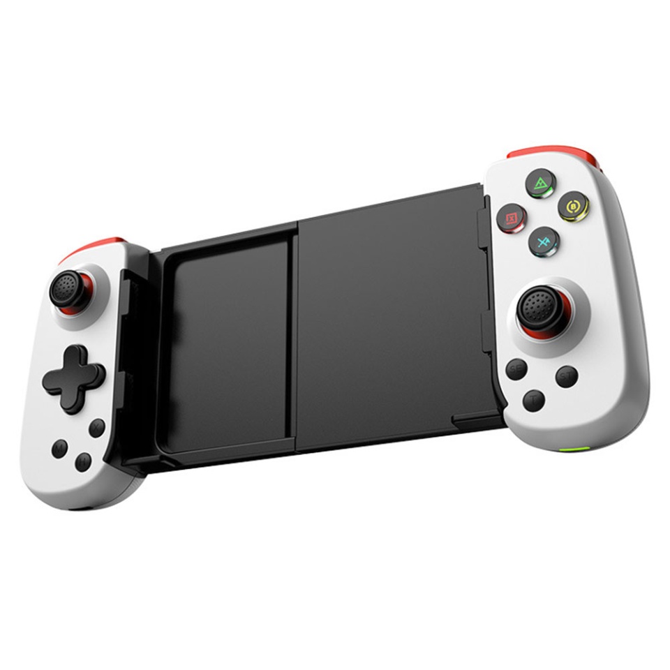 Controller Wireless Multiplatforma D6 DP, iOS/Android/PC/PS4/Switch, set cu sticker, Alb - 1 | YEO