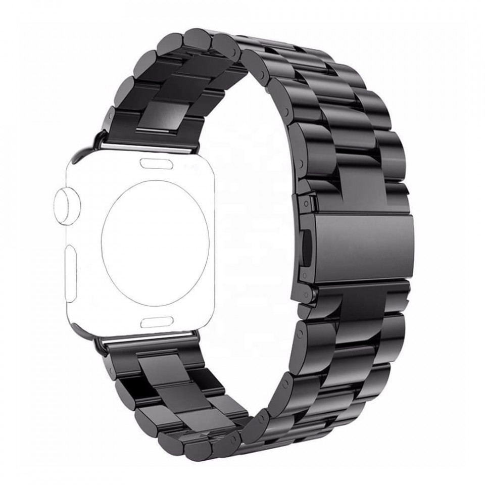 Curea metalica Apple Watch (42 mm / 44 mm / 45 mm), Techsuit W036 - Negru - 2 | YEO