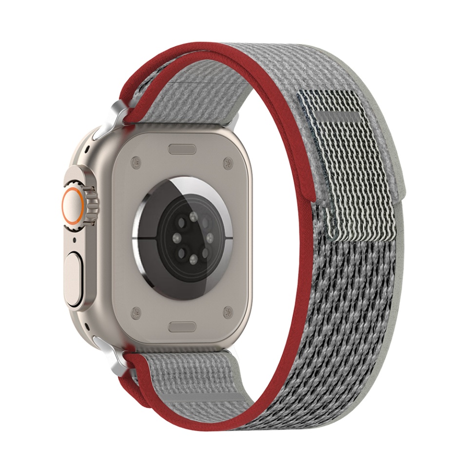 Curea pentru Apple Watch 1/2/3/4/5/6/7/8/9/SE/SE 2 (38/40/41mm), Reglabila, Premium, prindere Arici, SKDR BandPro W039 - Rosu